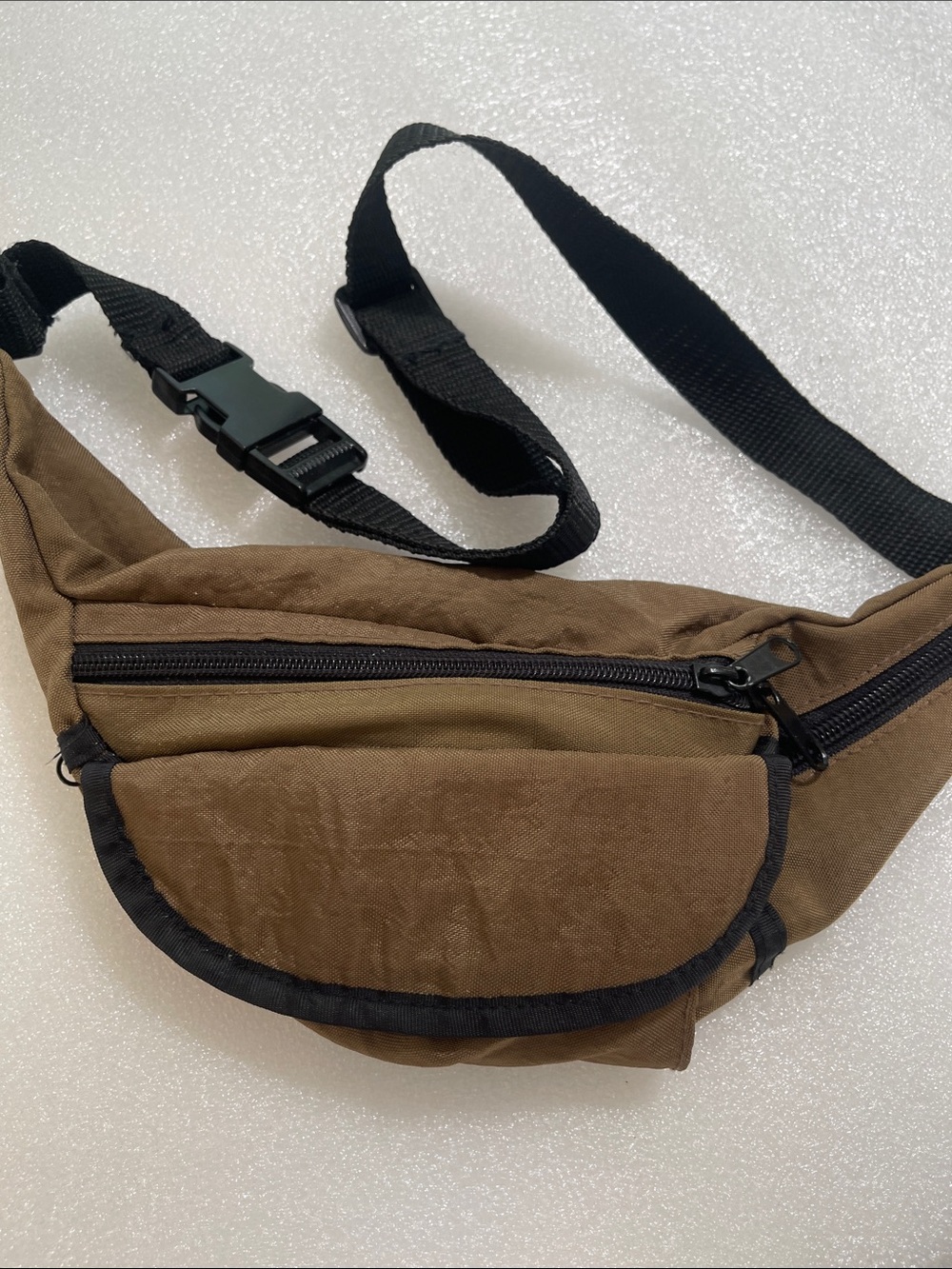 Brown Men's Canvas Waist Pack Belt Bag